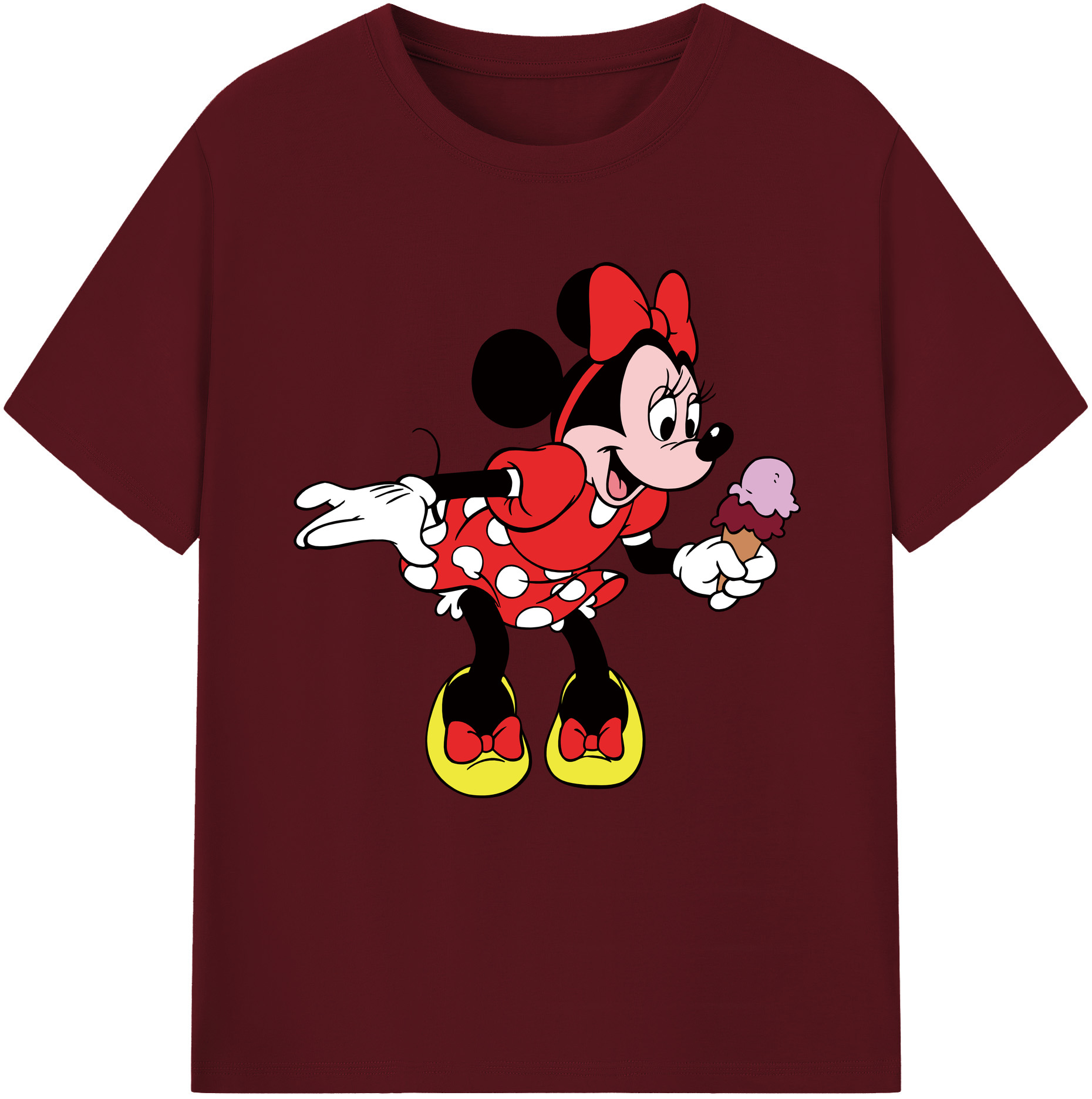 （画像用） ミッキーマウス Mickey Mouse 綿100％半袖Tシャツ（フロントプリント）